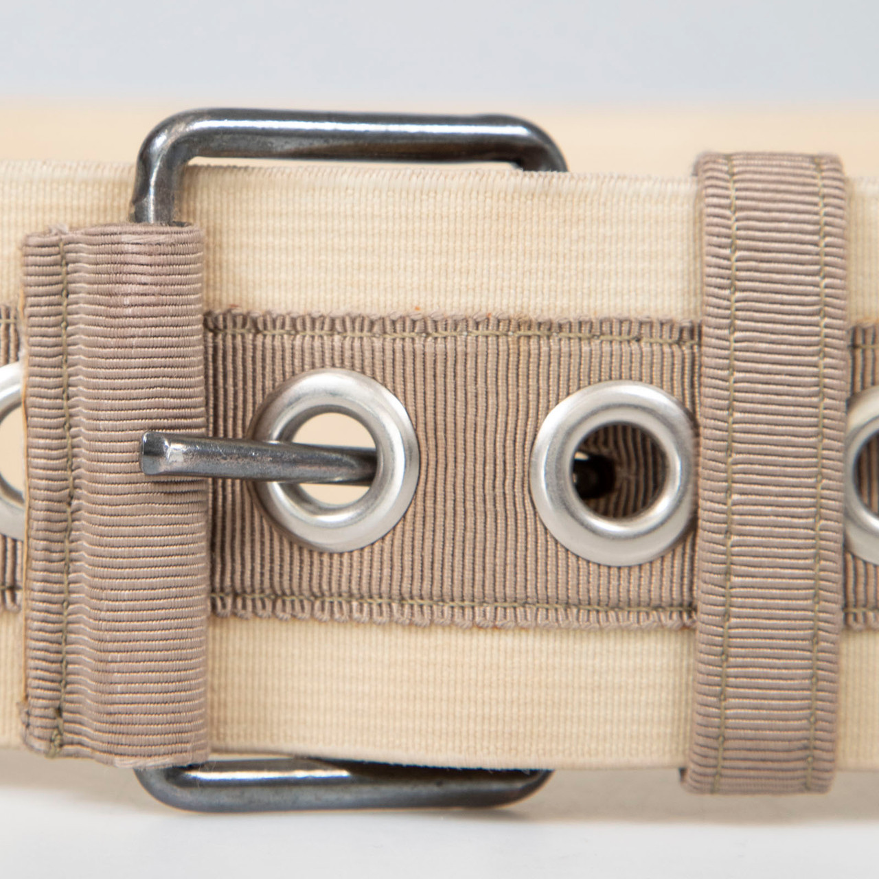 Lanvin Beige Elasticated Eyelets Belt