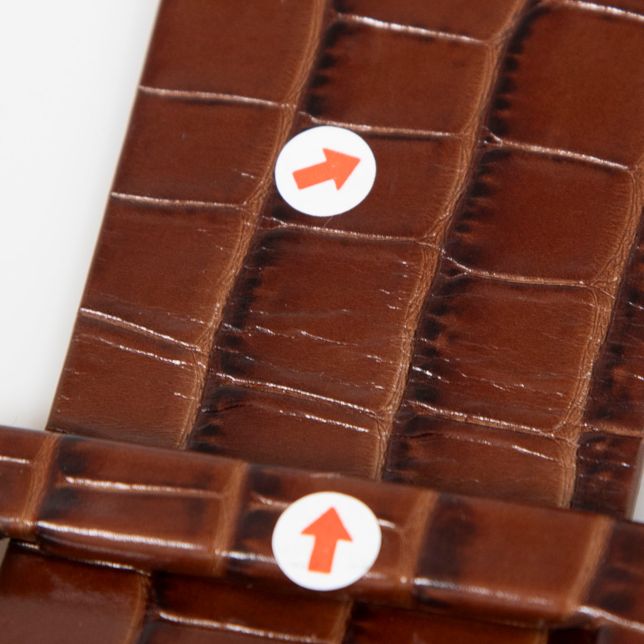 Max Mara Brown Croc Embossed Leather Belt