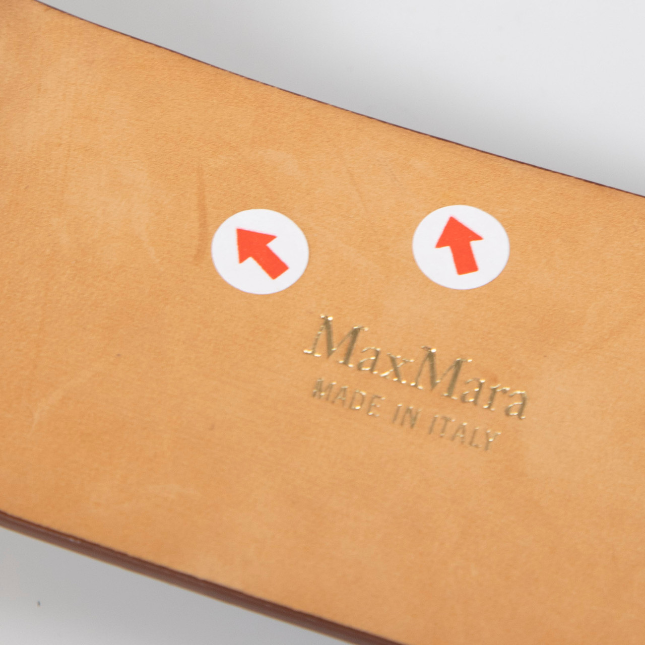 Max Mara Brown Croc Embossed Leather Belt