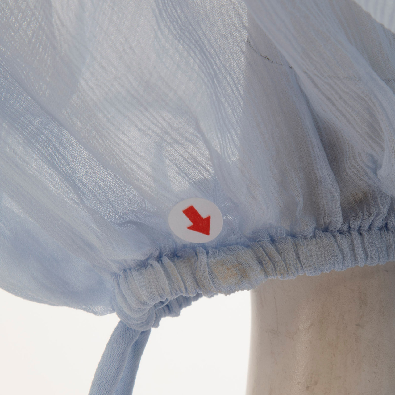 Maje Blue Midi Long Sheer Sleeves Dress