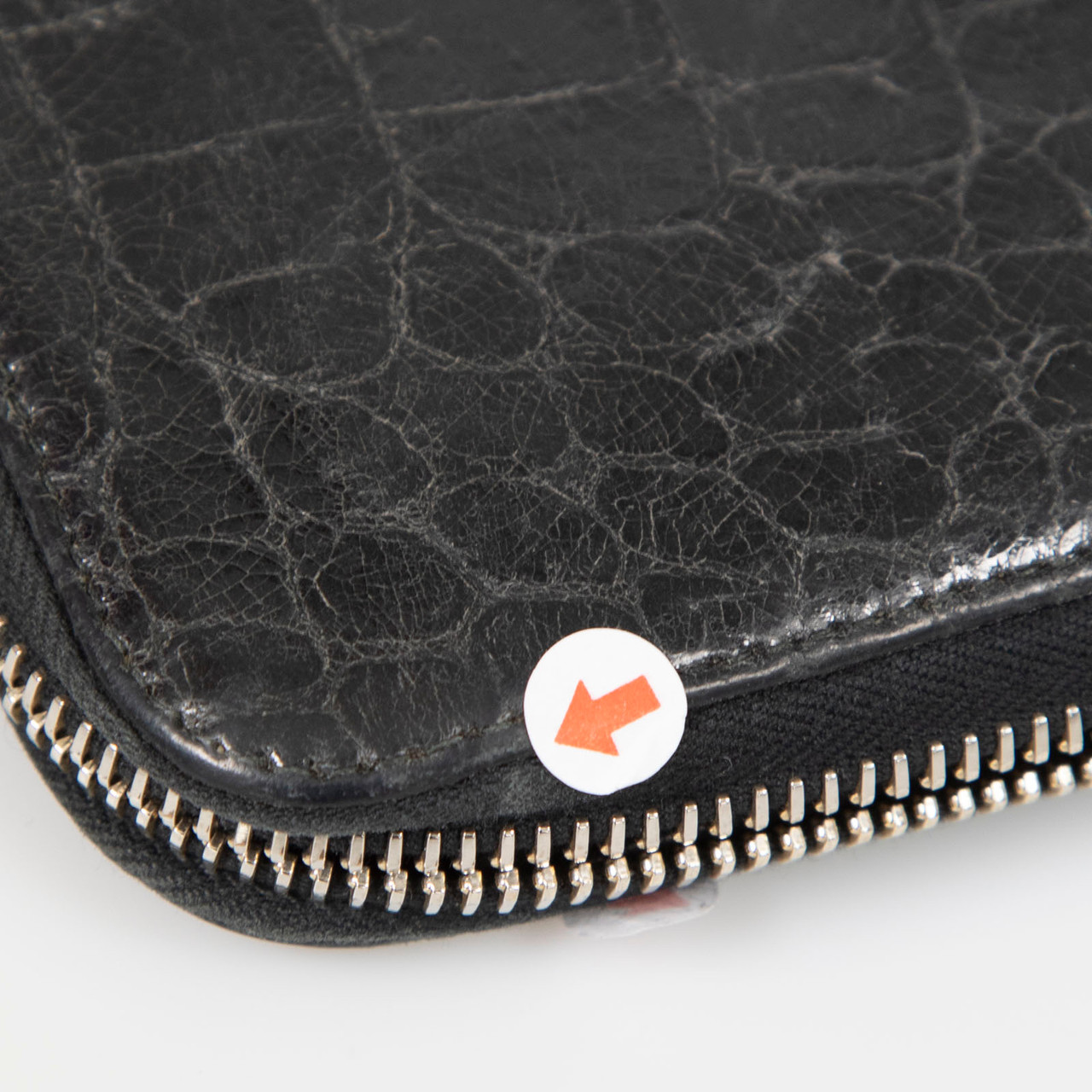 Miu Miu Black Croc Embossed Leather Wallet