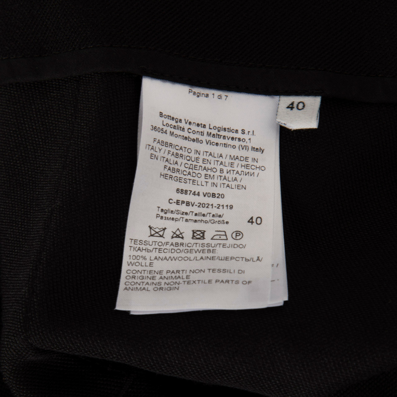 Bottega Veneta Black Wool Pleated Mini Skirt