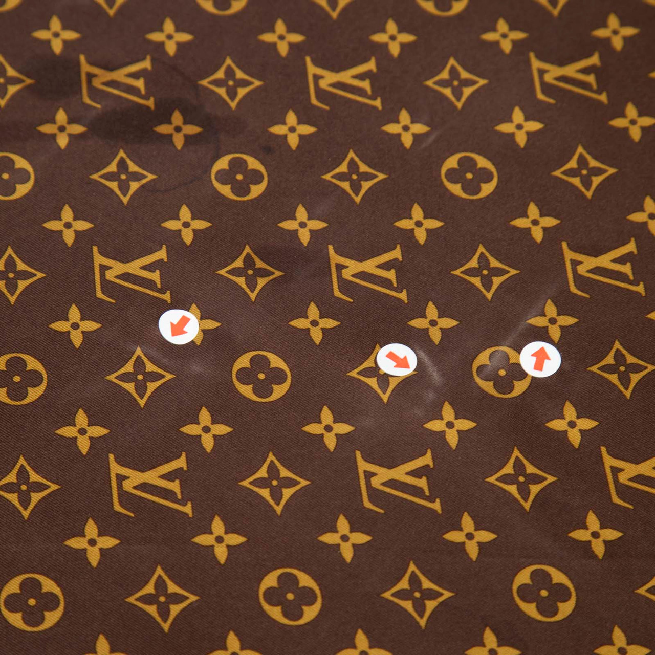 Louis Vuitton Brown Silk Monogram Print Scarf