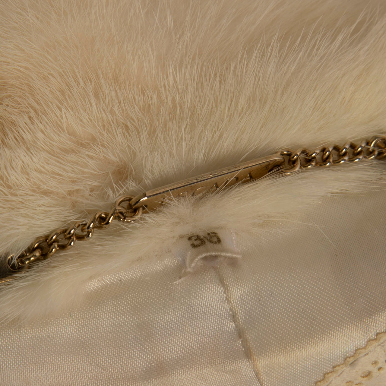 Escada White Mink Fur Cropped Jacket