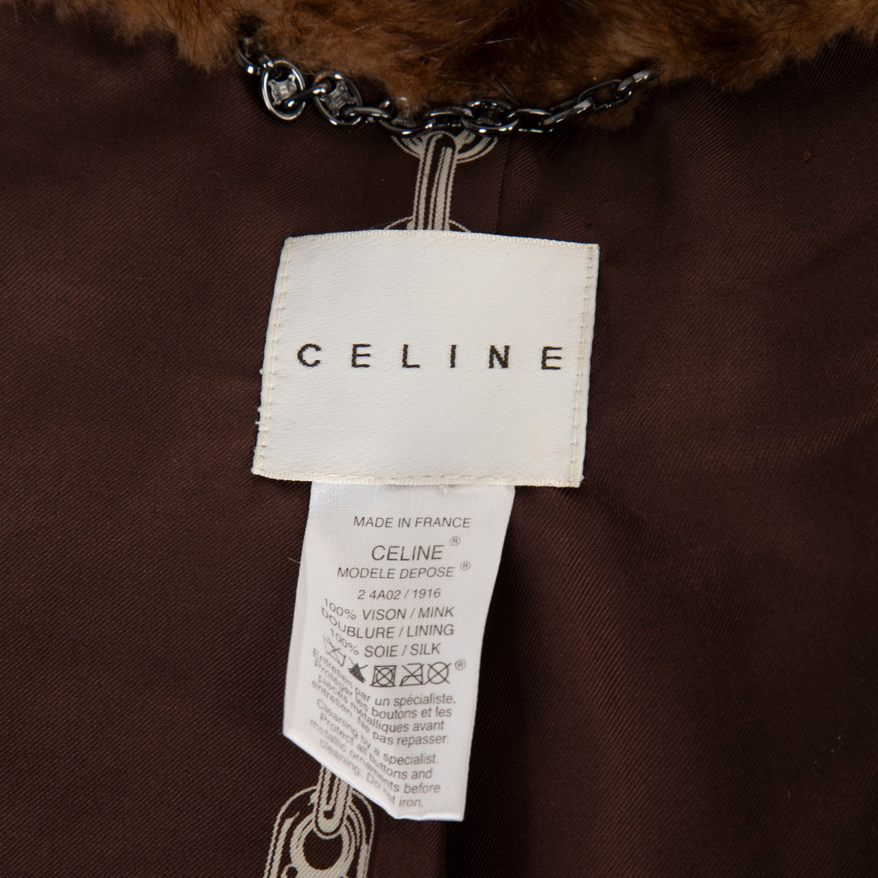 Céline Brown Mink Fur Stole