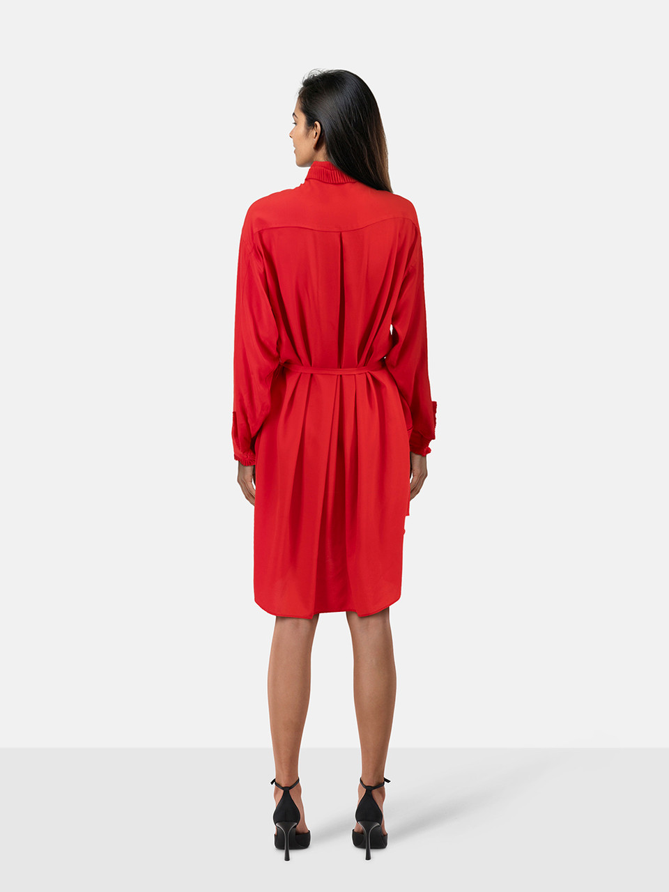 Zadig & Voltaire Red Knee Length Silk Dress