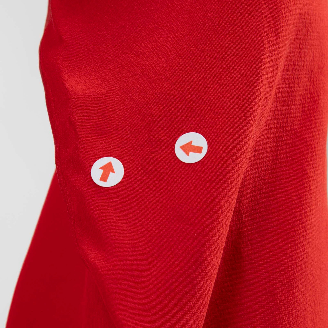 Zadig & Voltaire Red Silk Long Sleeve Midi Dress