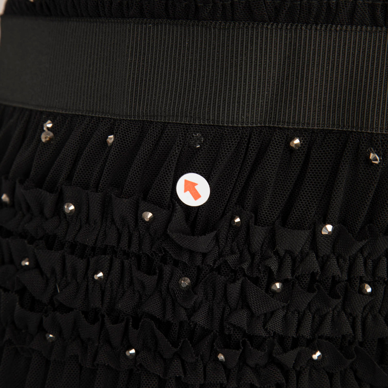 Self-Portrait Black Mesh Rhinestone Mini Dress