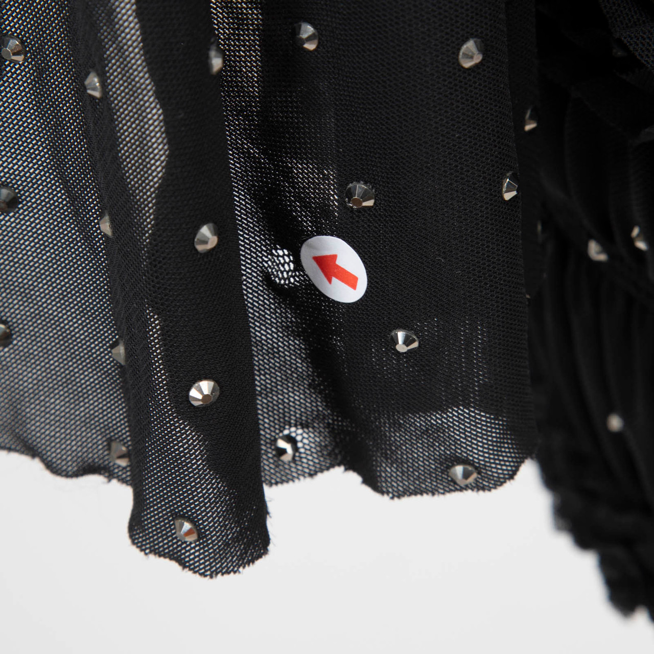 Self-Portrait Black Mesh Rhinestone Mini Dress