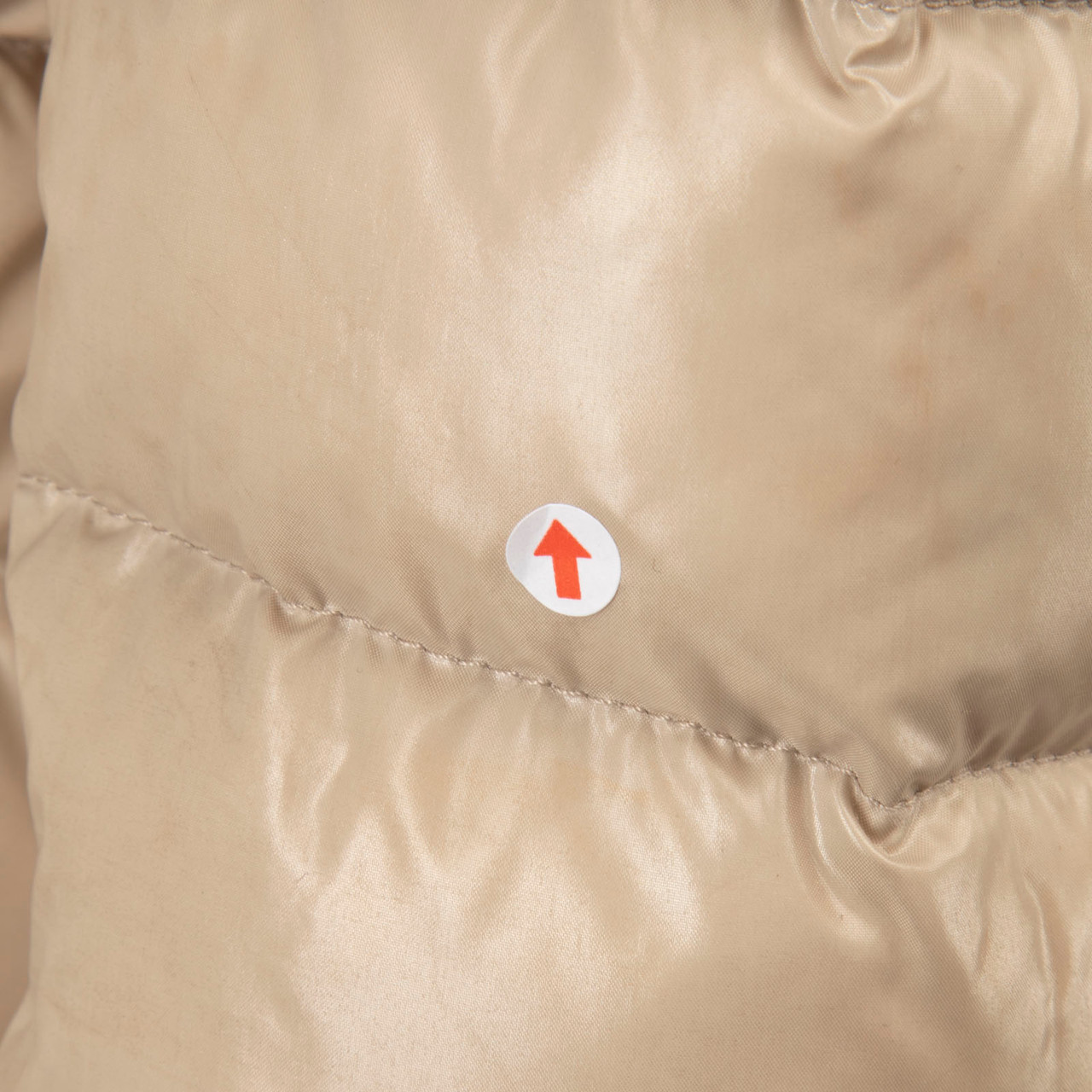 Moncler Beige Raccoon Fur Trim Puffer Jacket