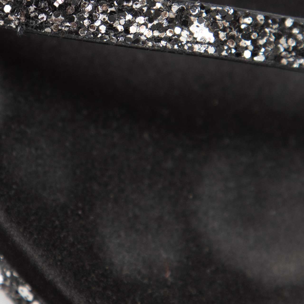 Saint Laurent Black Glitter High Heel Sandals