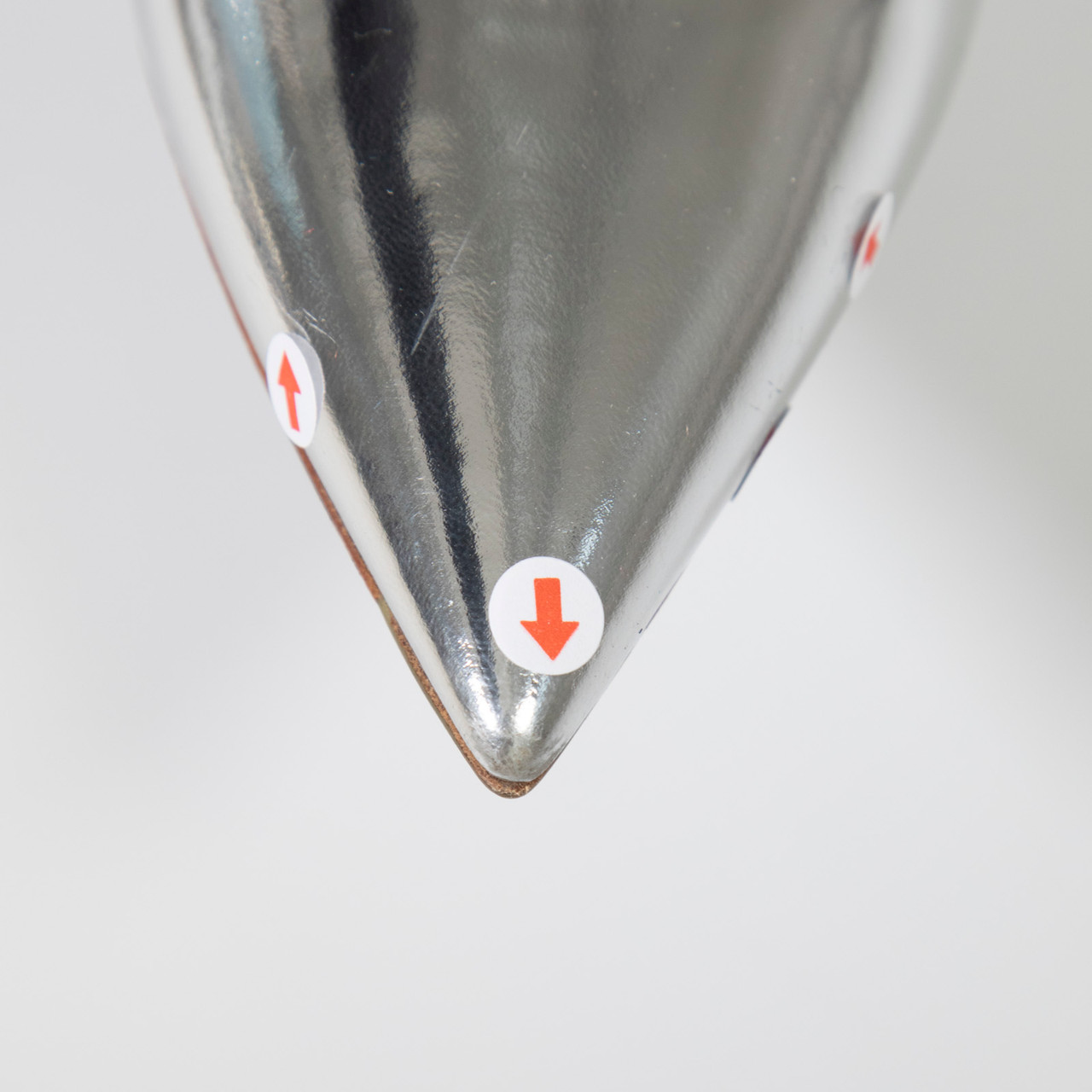 Prada Silver Leather High Heeled Pumps