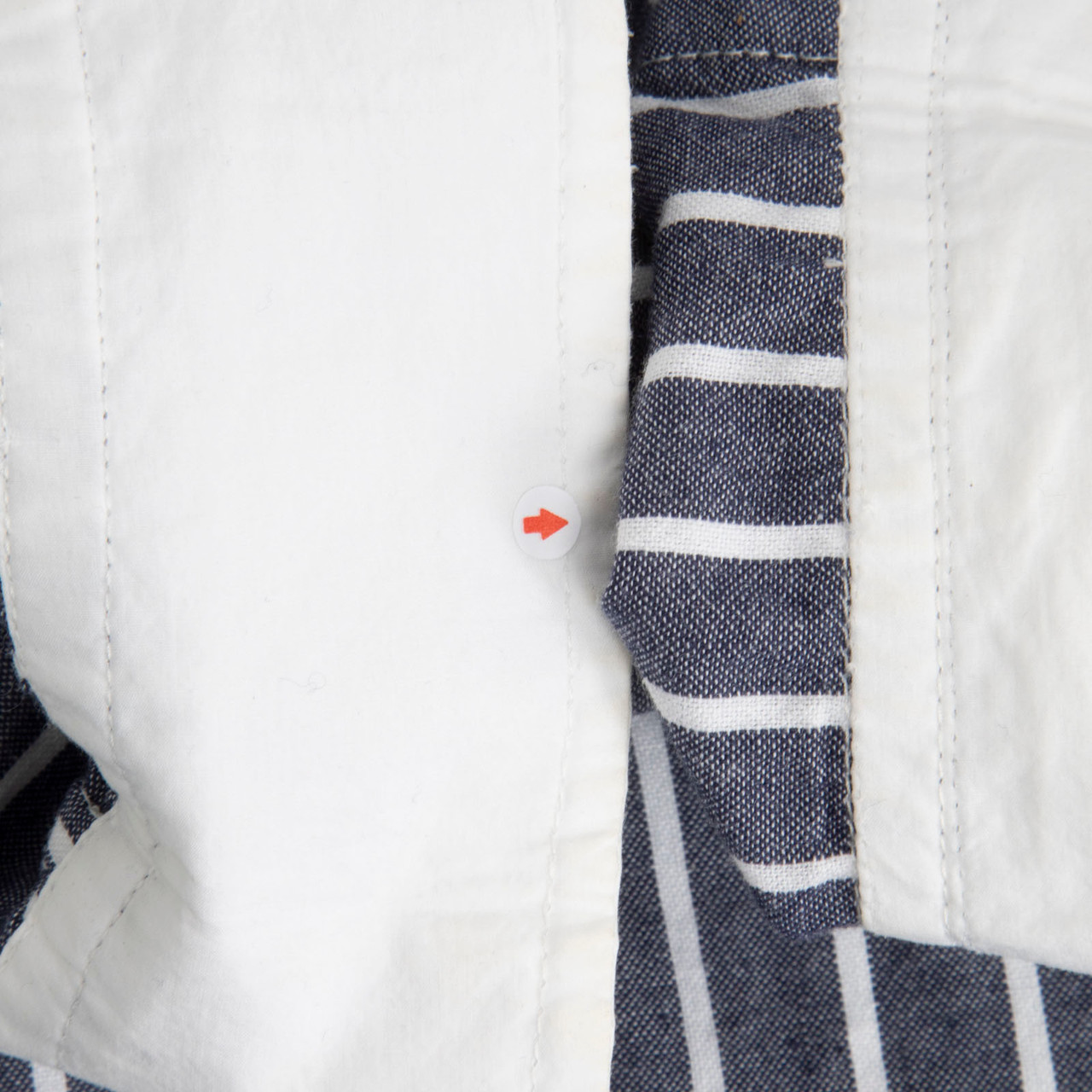 Nili Lotan Navy & White Striped Long Sleeve Shirt