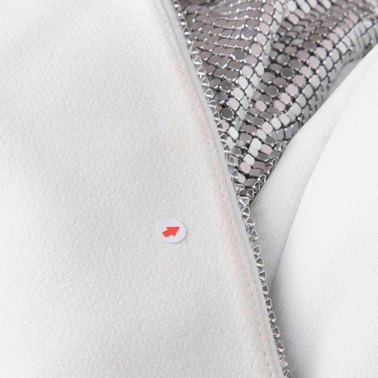 Safiyaa Blue & Silver Mesh Chainmail Dress