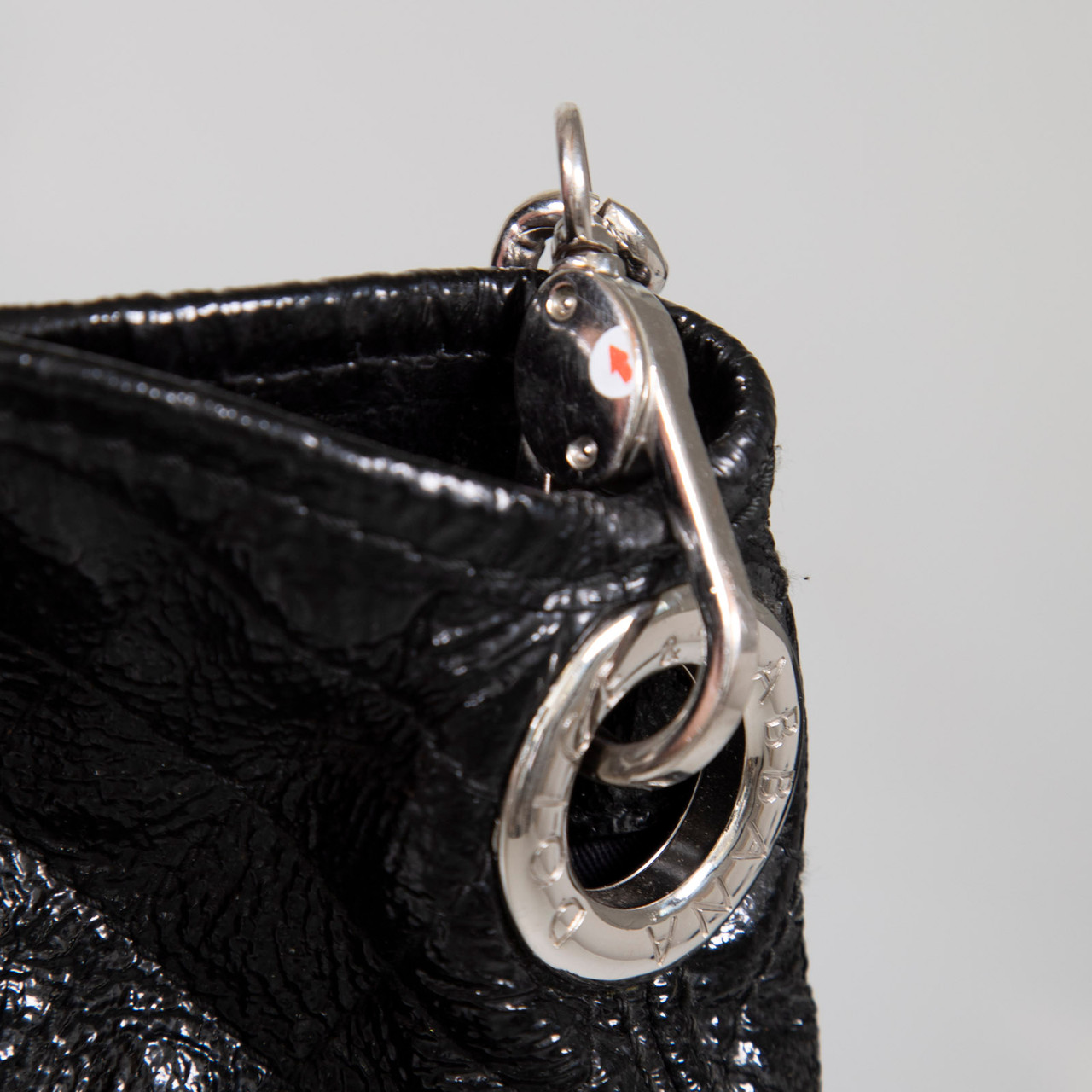 Dolce & Gabbana Black Quilted Patent Shoulder Bag