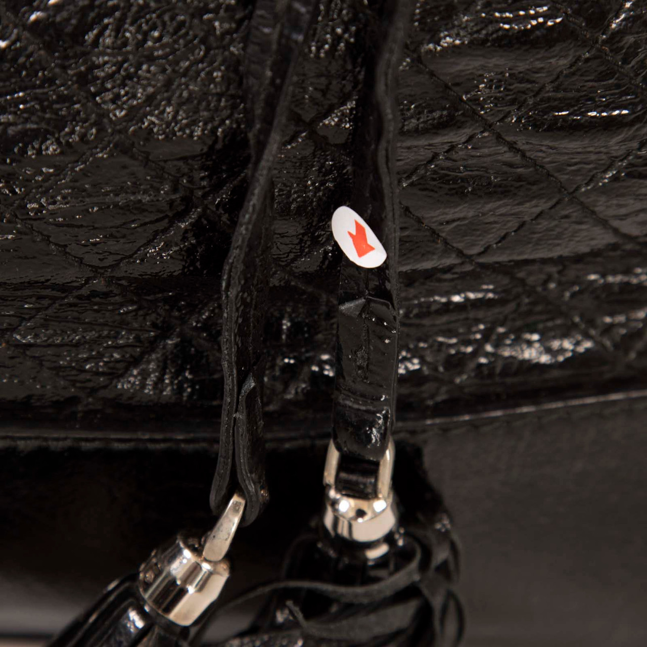 Dolce & Gabbana Black Quilted Patent Shoulder Bag