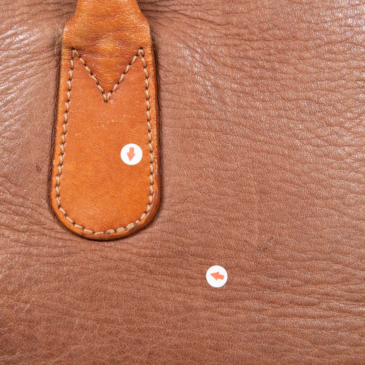 Balenciaga Brown Leather Embossed Logo Handbag