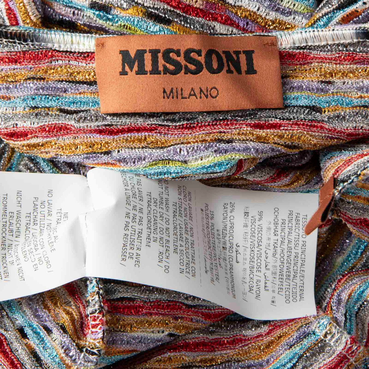 Missoni Metallic Long Sleeve Knit Dress