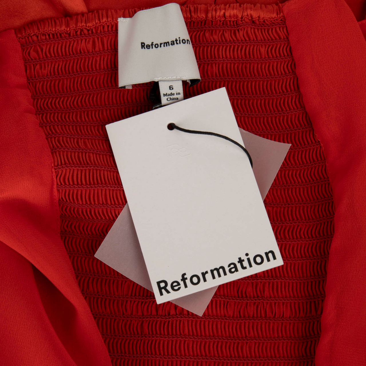 Reformation Orange Silk Tank Top