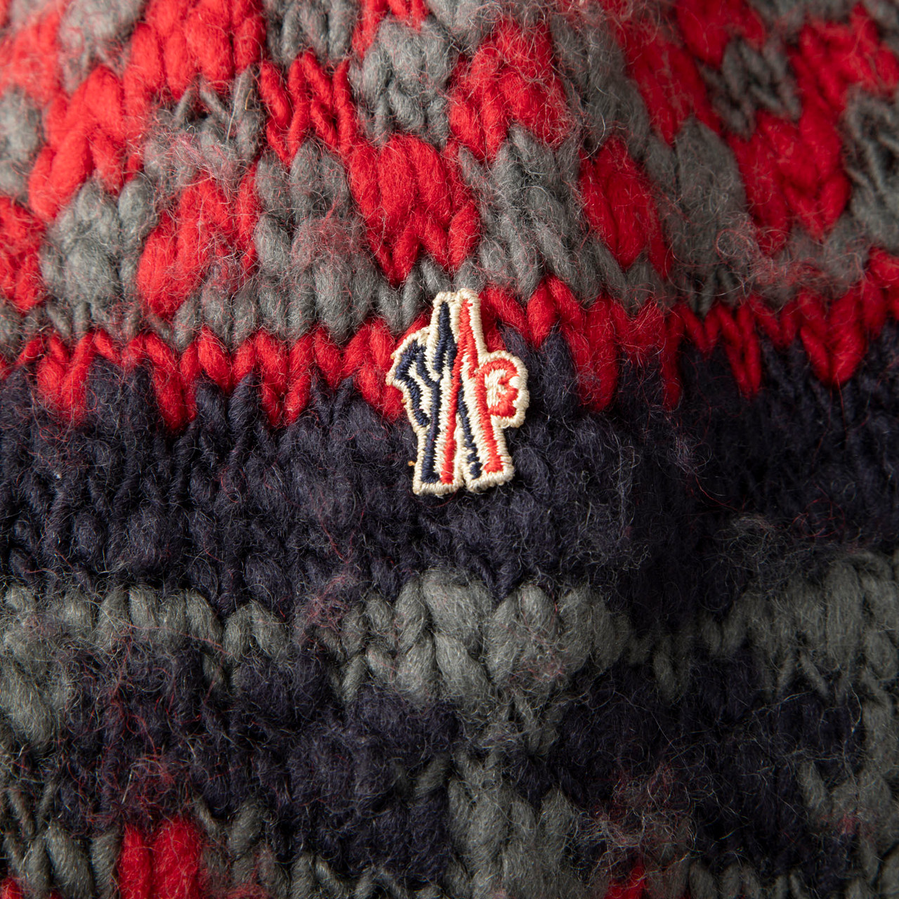 Moncler Abstract Wool Knit Turtleneck Jumper