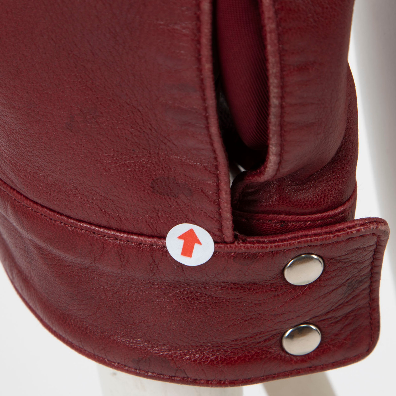 Joseph Red Leather Zip Up Jacket