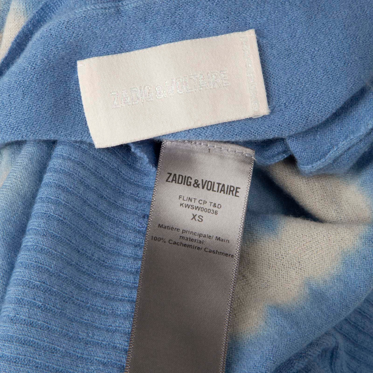 Zadig & Voltaire Cashmere Blue Printed Jumper