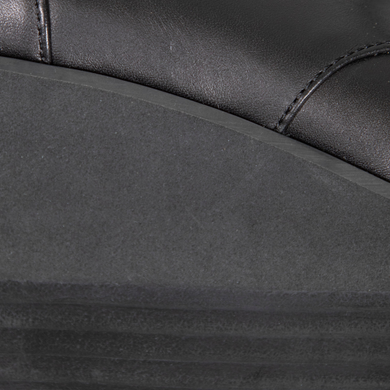 Jil Sander Black Leather Platform Oxford Shoes