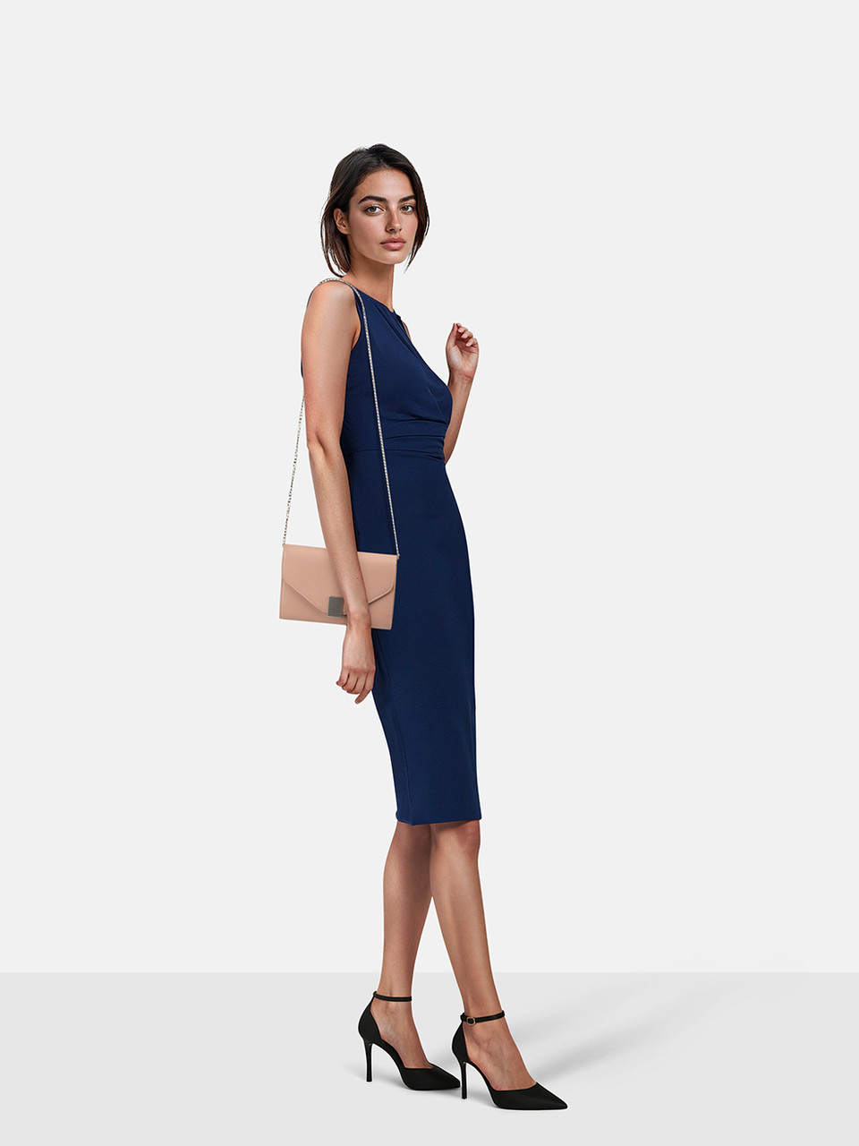 Lanvin Pink Leather Concerto Wallet On Chain