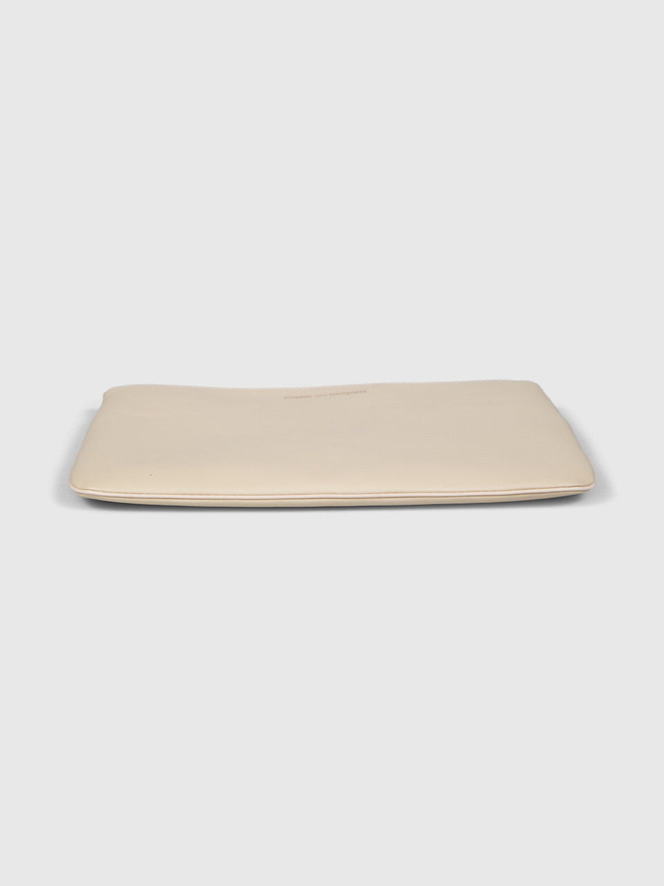 Comme Des Garcons Beige Leather Zip Pouch