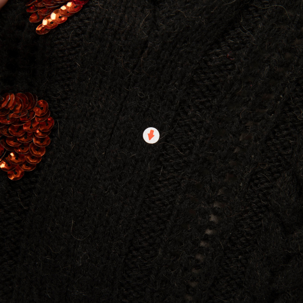 Philosophy di Lorenzo Serafini Black Wool Sequinned Knit Dress