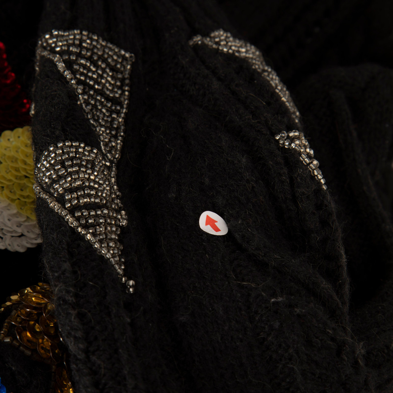 Philosophy di Lorenzo Serafini Black Wool Sequinned Knit Dress