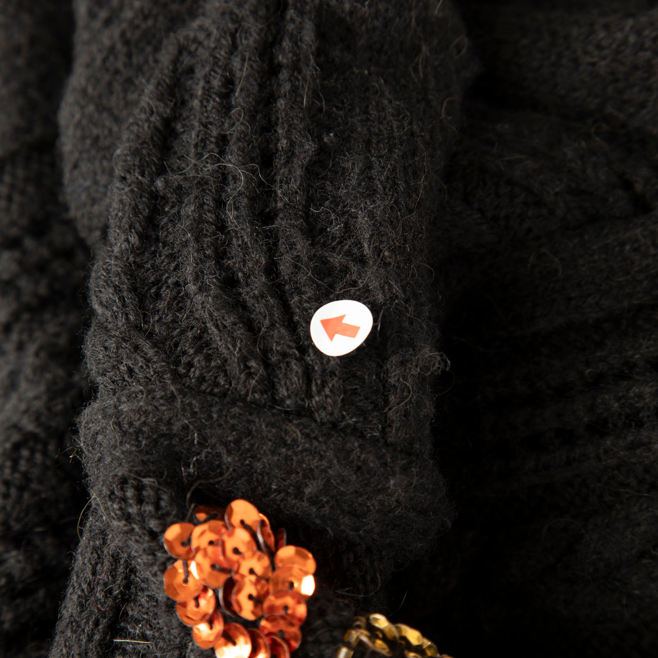 Philosophy di Lorenzo Serafini Black Wool Sequinned Knit Dress