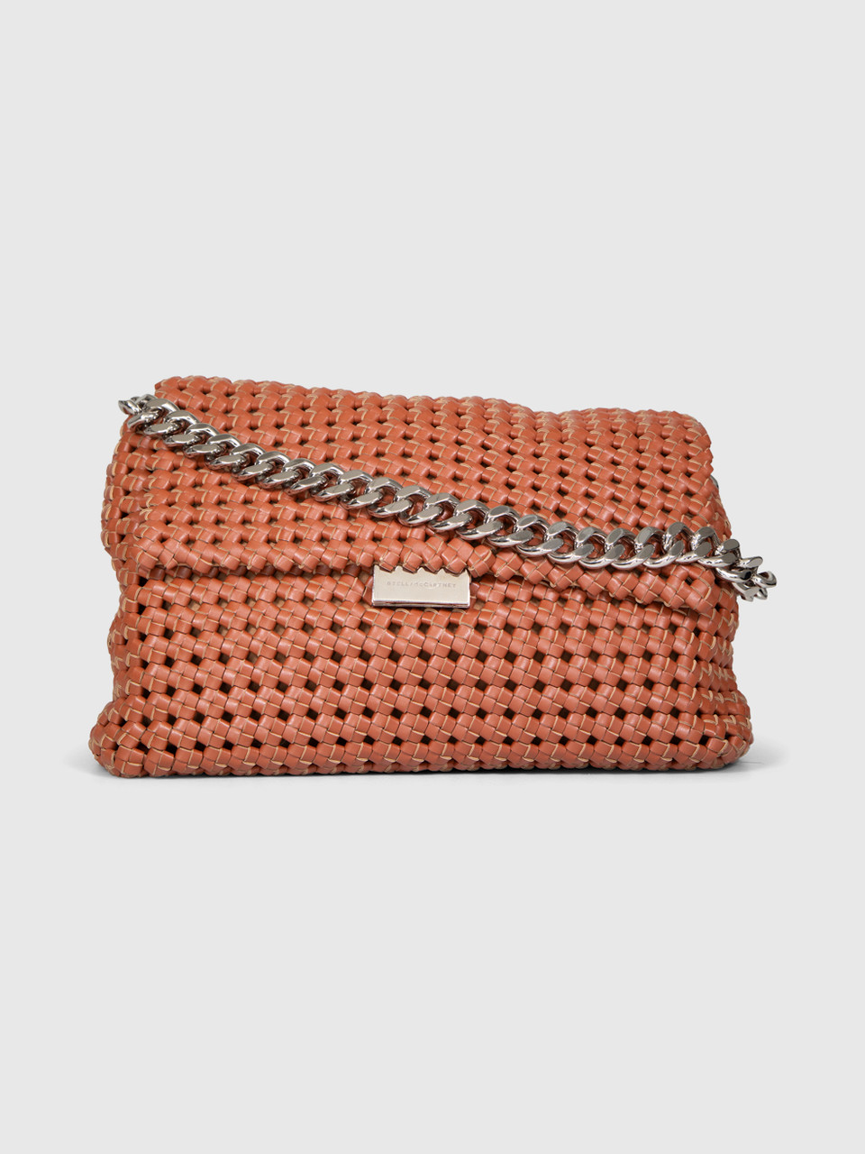 Stella McCartney Brown Vegan Leather Woven Bag