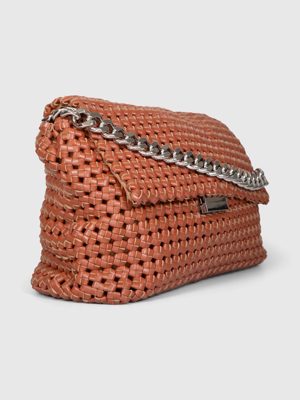Stella McCartney Brown Vegan Leather Woven Bag