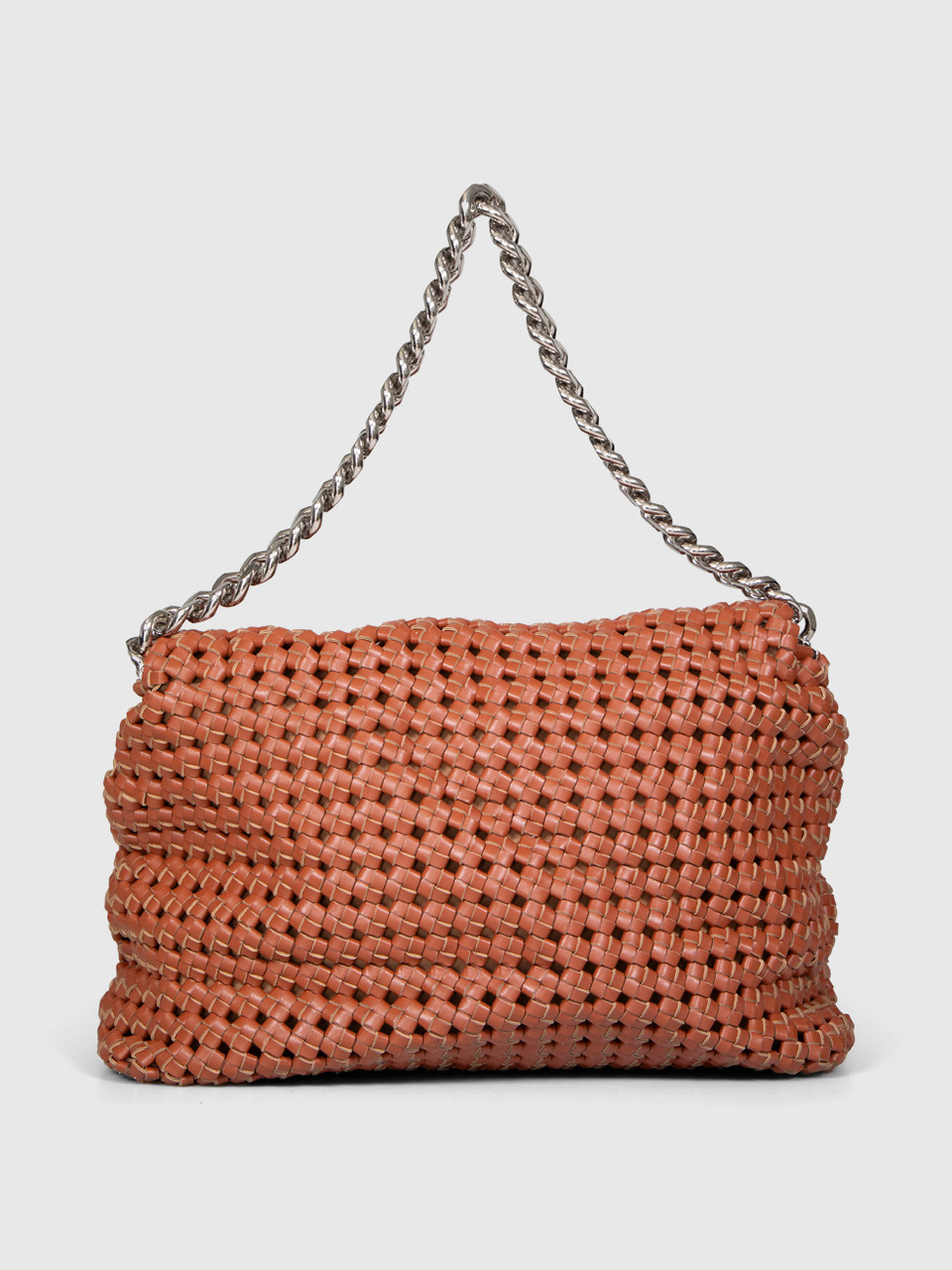 Stella McCartney Brown Vegan Leather Woven Bag