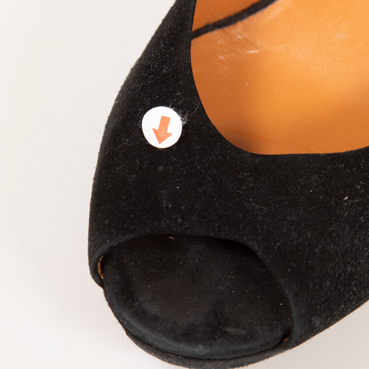 Gucci Black Suede Platform Peep Heels