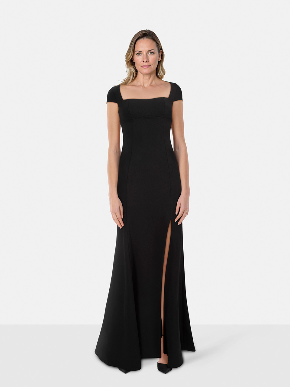 Rebecca Vallance Black Back Cut Out Maxi Dress