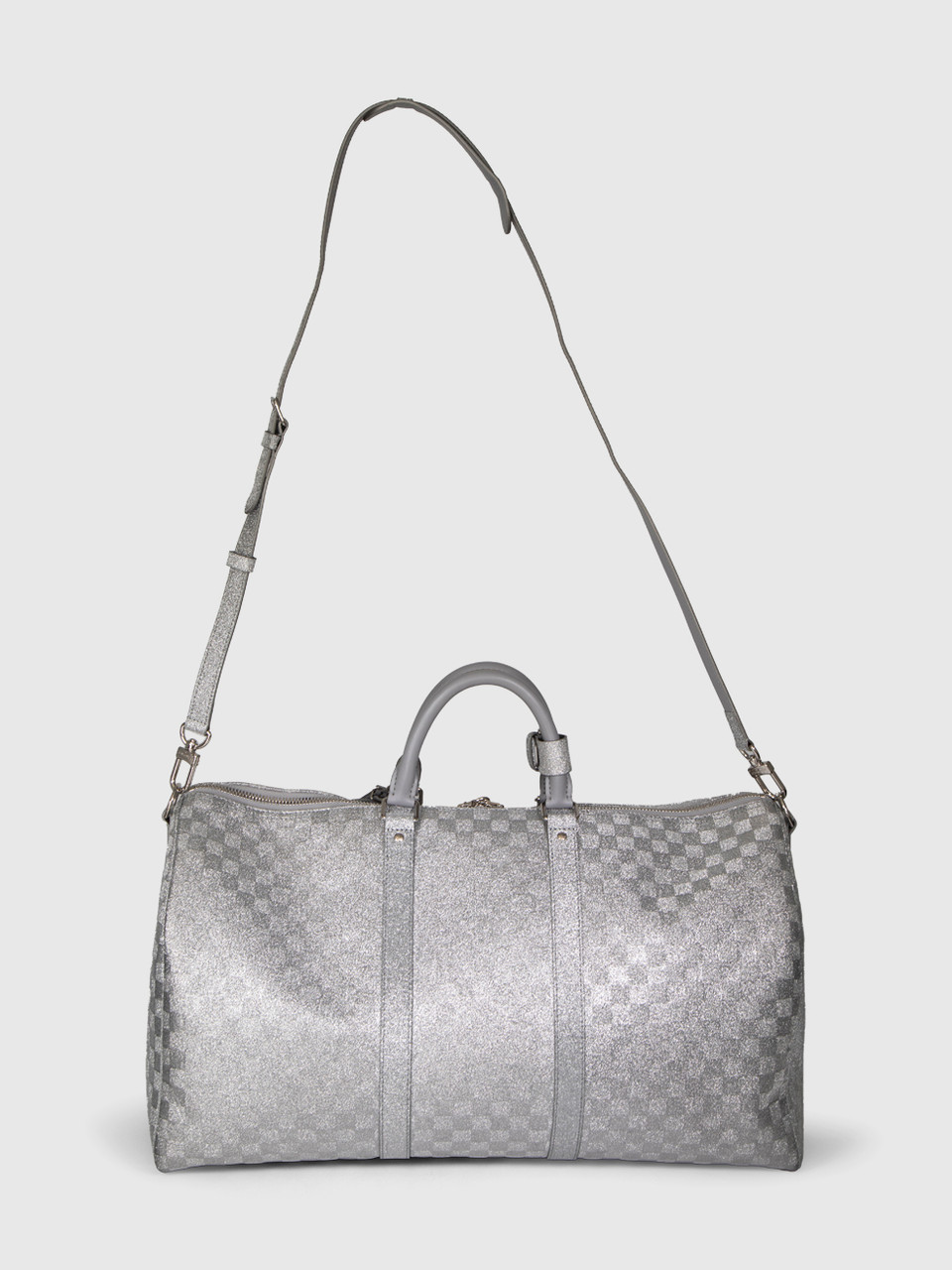 Louis Vuitton Silver Glitter Keepall Bandoulière 50