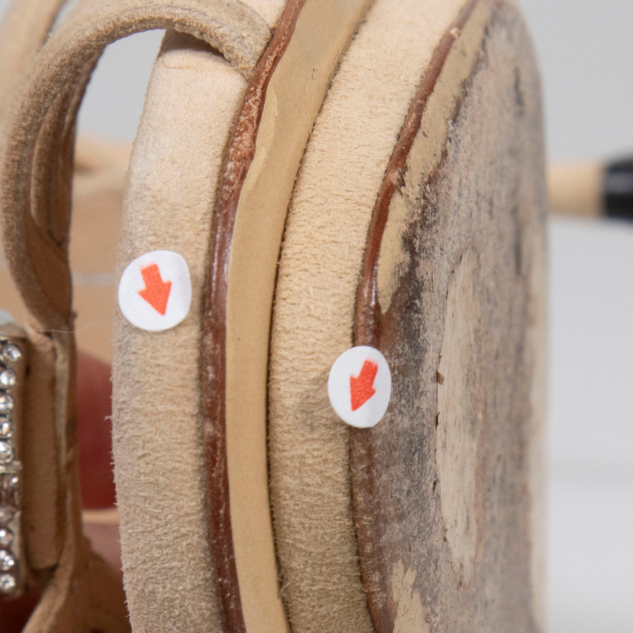 Gucci Beige Suede Gemstone Accent Sandals