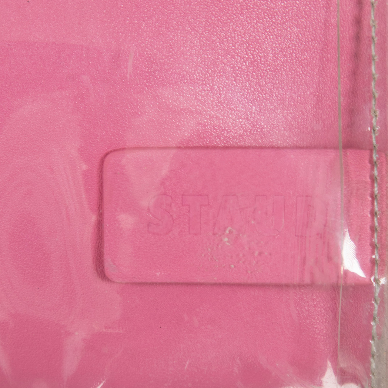 STAUD Pink Leather & PVC Mini Shirley Handbag