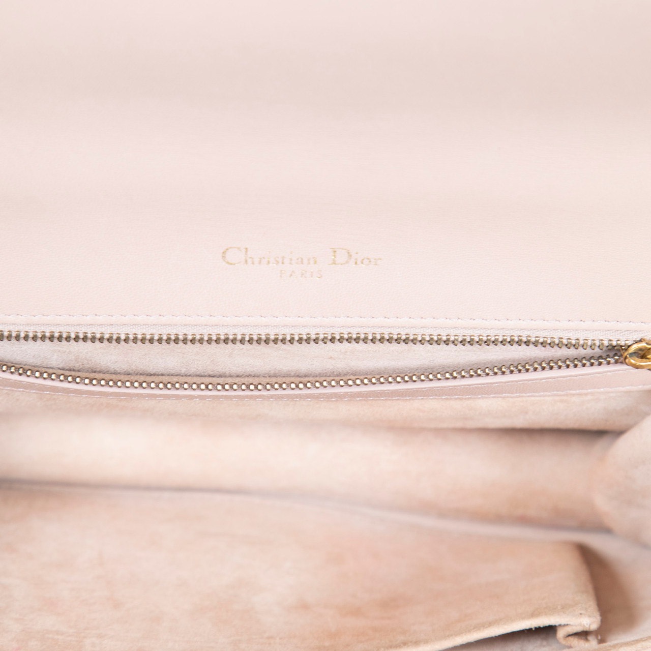 Dior Beige Leather Studded Diorama Shoulder Bag