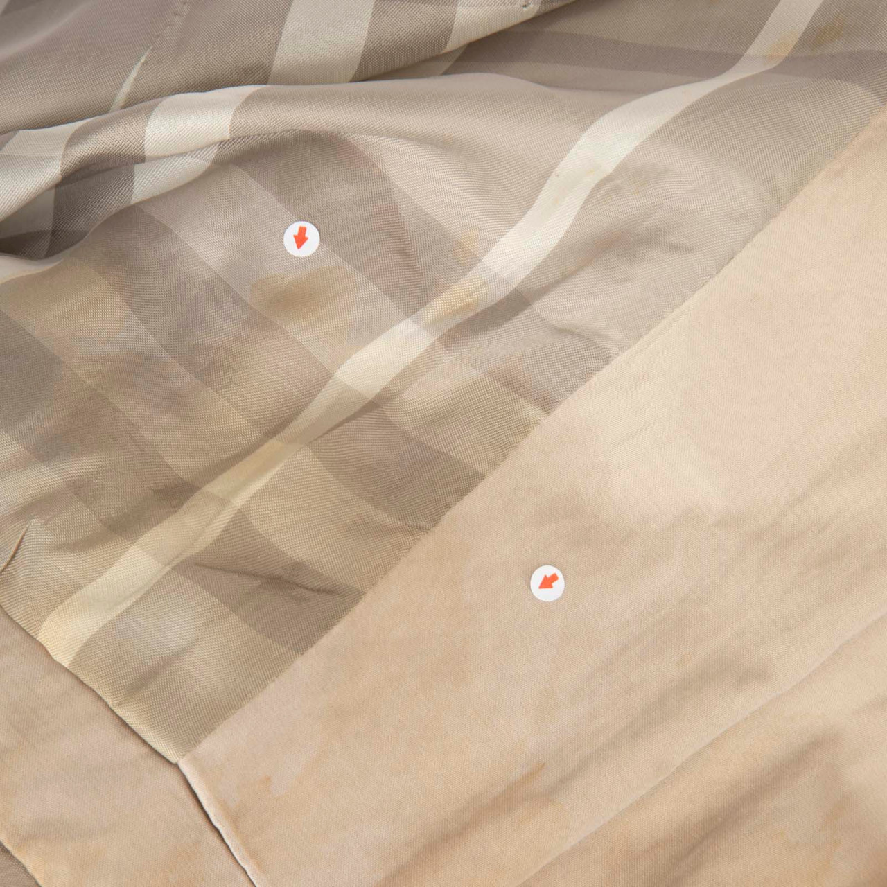 Burberry Beige Double Breasted Mid Trench Coat