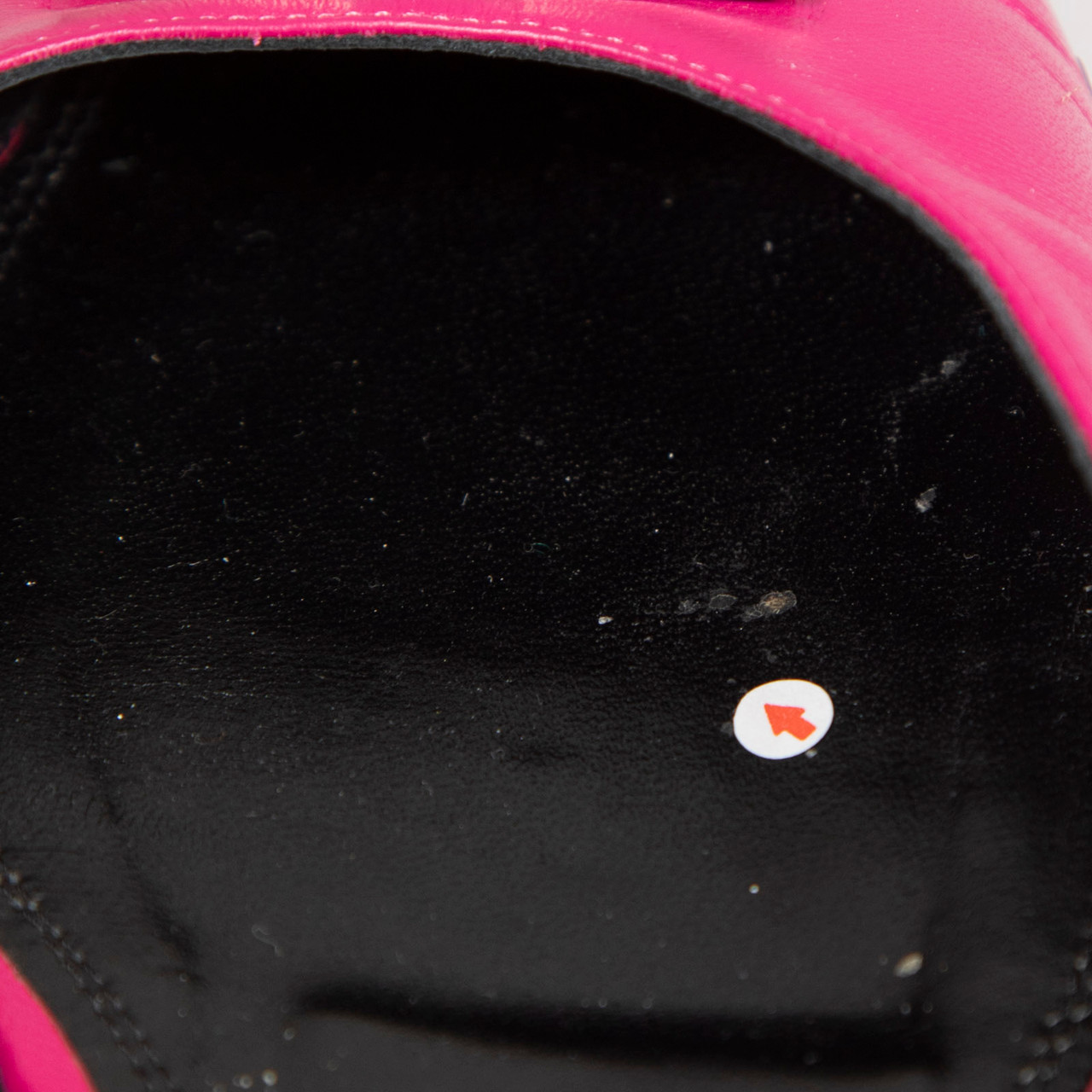 Off-White Pink Leather Logo Slingback Flats