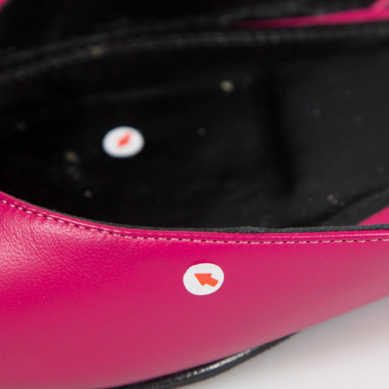 Off-White Pink Leather Logo Slingback Flats