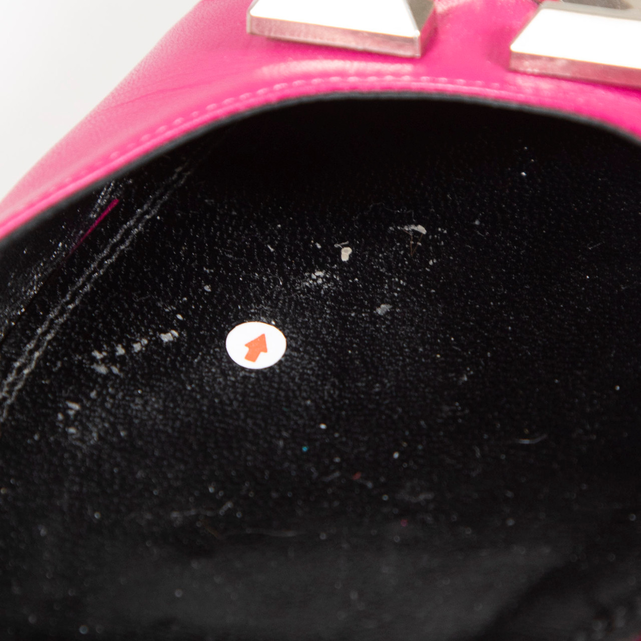 Off-White Pink Leather Logo Slingback Flats