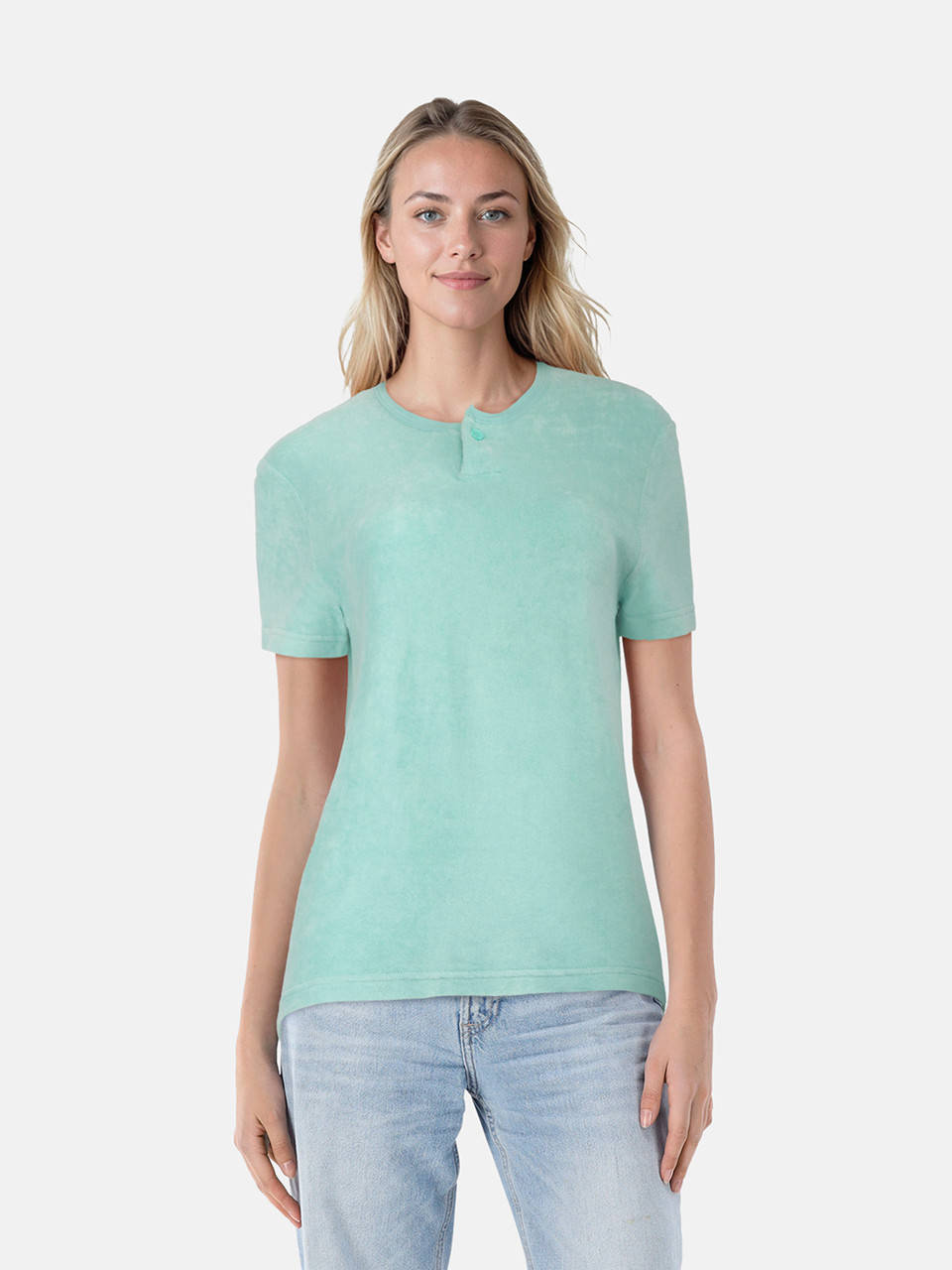 Bottega Veneta Turquoise Towelling T-Shirt