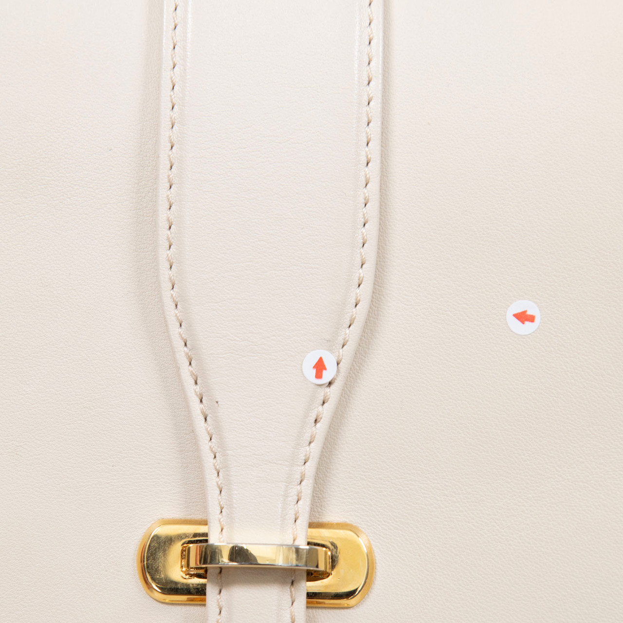 Alberta Ferretti Cream Buckled Crossbody Bag