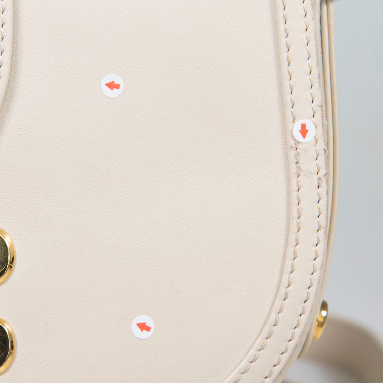 Alberta Ferretti Cream Buckled Crossbody Bag