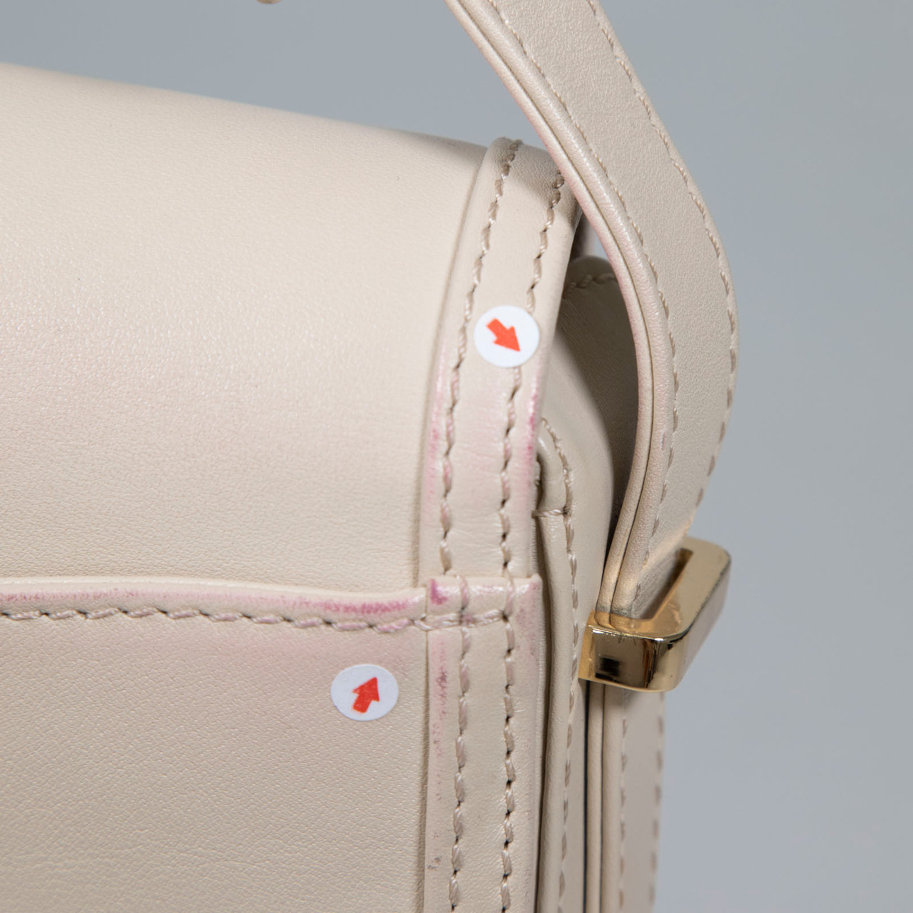 Alberta Ferretti Cream Buckled Crossbody Bag