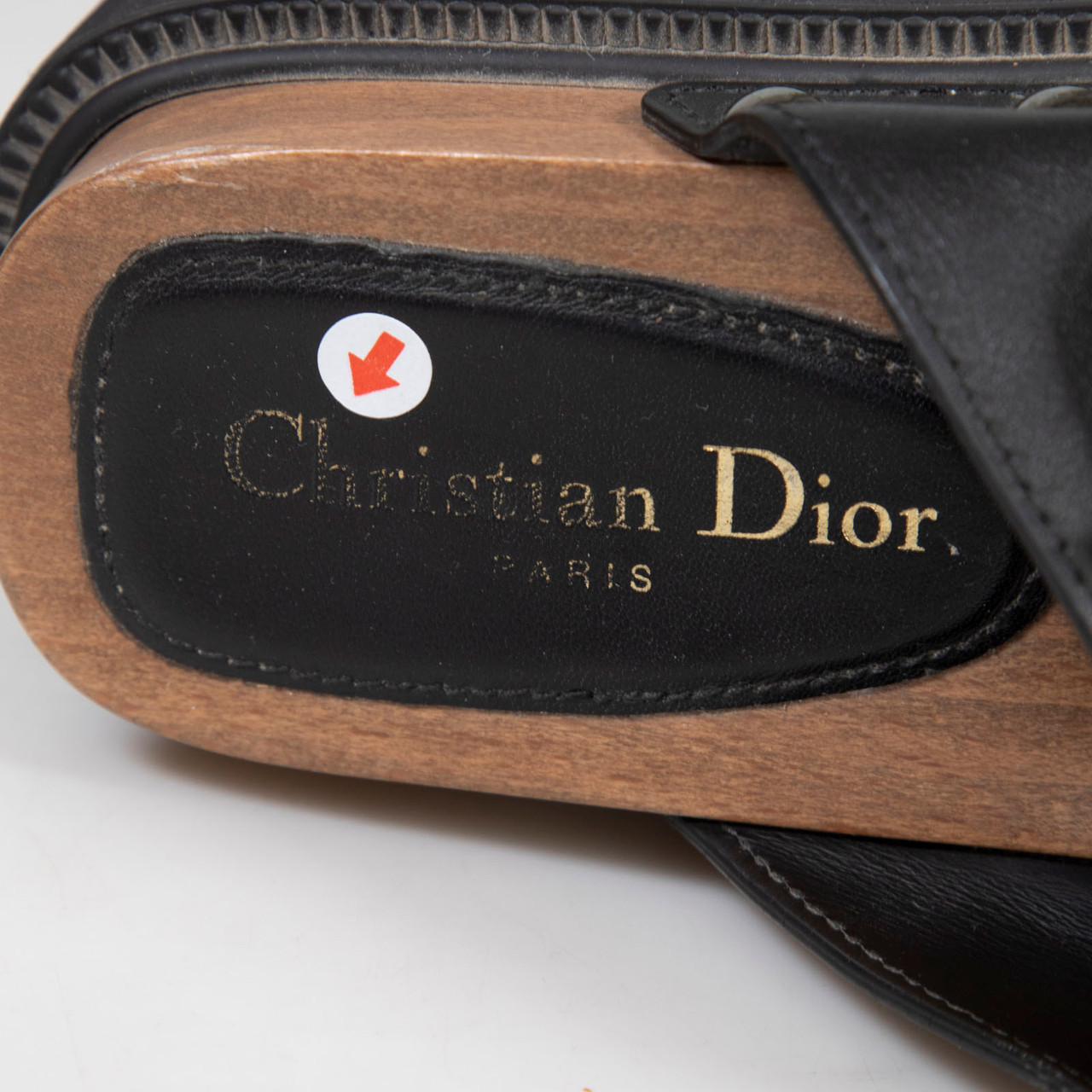 Dior Black Leather Diorquake Sandals